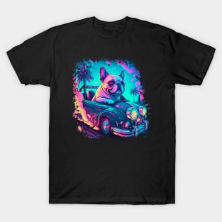 Neon Retro French Bulldog T-Shirt